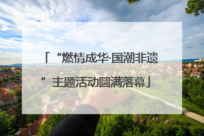 “燃情成华·国潮非遗”主题活动圆满落幕