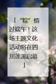 “粽”情过端午！这场主题文化活动将在四川蓬溪启幕