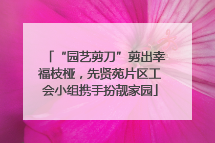 “园艺剪刀”剪出幸福枝桠，先贤苑片区工会小组携手扮靓家园