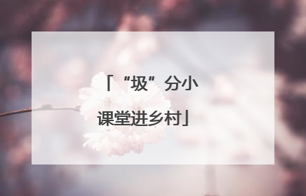“圾”分小课堂进乡村