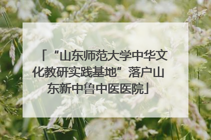 “山东师范大学中华文化教研实践基地”落户山东新中鲁中医医院