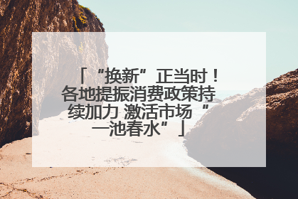 “换新”正当时！各地提振消费政策持续加力 激活市场“一池春水”