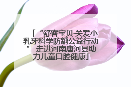 “舒客宝贝·关爱小乳牙科学防龋公益行动” 走进河南唐河县助力儿童口腔健康