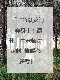 “鱼跃龙门”穿身上！德州一中老师穿定制T恤暖心送考