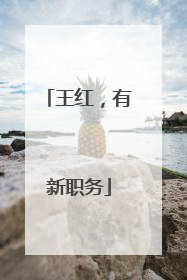 王红，有新职务