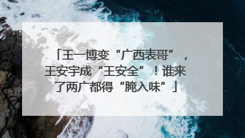 王一博变“广西表哥”，王安宇成“王安全”！谁来了两广都得“腌入味”