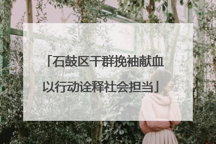 石鼓区干群挽袖献血 以行动诠释社会担当