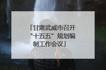 甘肃武威市召开“十五五”规划编制工作会议