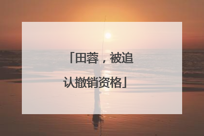 田蓉，被追认撤销资格