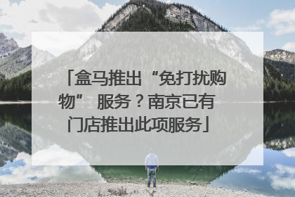 盒马推出“免打扰购物” 服务？南京已有门店推出此项服务