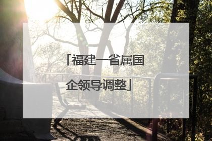福建一省属国企领导调整