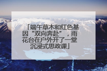端午草木和红色基因“双向奔赴”，雨花台在户外开了一堂沉浸式思政课