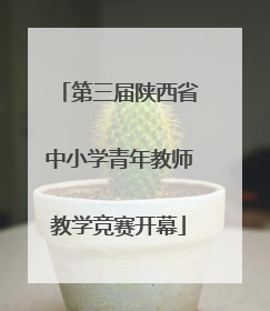 第三届陕西省中小学青年教师教学竞赛开幕