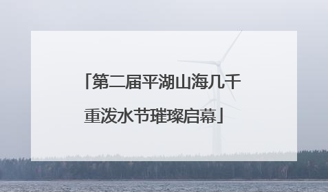 第二届平湖山海几千重泼水节璀璨启幕