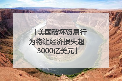 美国破坏贸易行为将让经济损失超3000亿美元