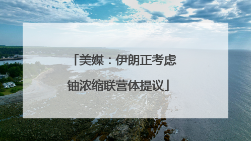 美媒：伊朗正考虑铀浓缩联营体提议