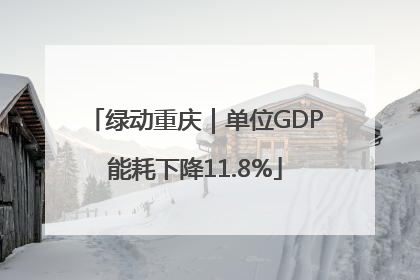 绿动重庆｜单位GDP能耗下降11.8%
