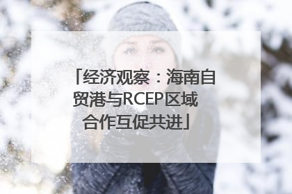经济观察：海南自贸港与RCEP区域合作互促共进