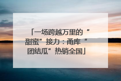 一场跨越万里的“甜蜜”接力：甬库“团结瓜”热销全国