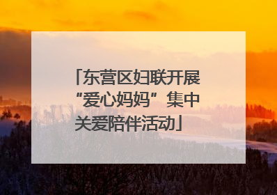 东营区妇联开展“爱心妈妈”集中关爱陪伴活动