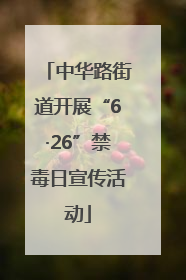 中华路街道开展“6·26”禁毒日宣传活动