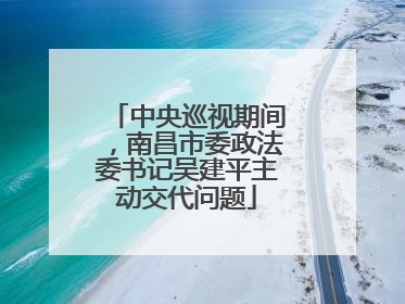 中央巡视期间，南昌市委政法委书记吴建平主动交代问题