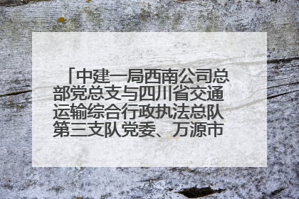 中建一局西南公司总部党总支与四川省交通运输综合行政执法总队第三支队党委、万源市草坝镇莲花院村党支部开展党建联建