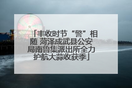 丰收时节“警”相随 菏泽成武县公安局南鲁集派出所全力护航大蒜收获季