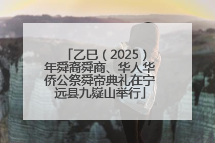 乙巳（2025）年舜裔舜商、华人华侨公祭舜帝典礼在宁远县九嶷山举行