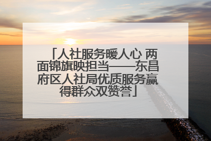 人社服务暖人心 两面锦旗映担当——东昌府区人社局优质服务赢得群众双赞誉