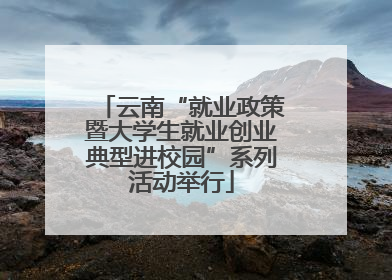 云南“就业政策暨大学生就业创业典型进校园”系列活动举行