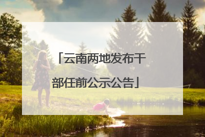 云南两地发布干部任前公示公告
