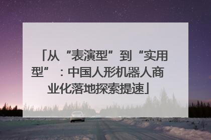 从“表演型”到“实用型”：中国人形机器人商业化落地探索提速
