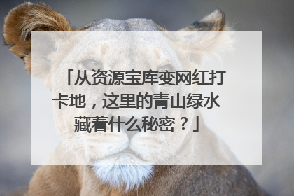 从资源宝库变网红打卡地，这里的青山绿水藏着什么秘密？