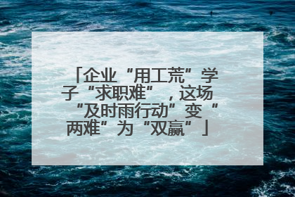 企业“用工荒”学子“求职难”，这场“及时雨行动”变“两难”为“双赢”