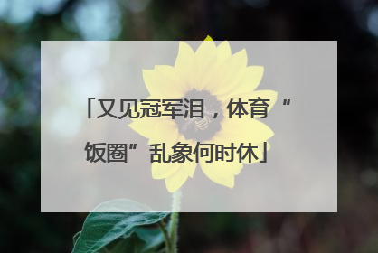 又见冠军泪，体育“饭圈”乱象何时休