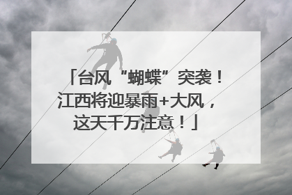 台风“蝴蝶”突袭！江西将迎暴雨+大风，这天千万注意！