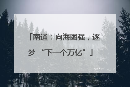 南通：向海图强，逐梦 “下一个万亿”