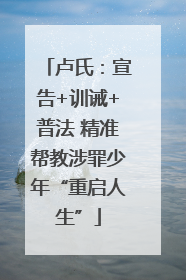 卢氏：宣告+训诫+普法 精准帮教涉罪少年“重启人生”
