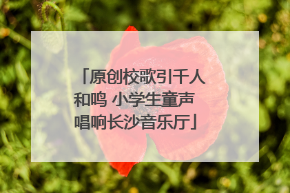 原创校歌引千人和鸣 小学生童声唱响长沙音乐厅
