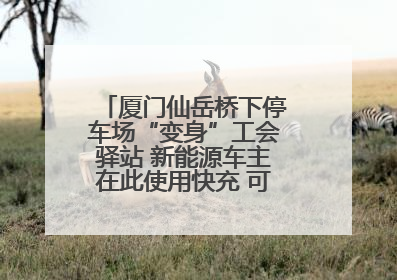厦门仙岳桥下停车场“变身”工会驿站 新能源车主在此使用快充 可免费停车2小时