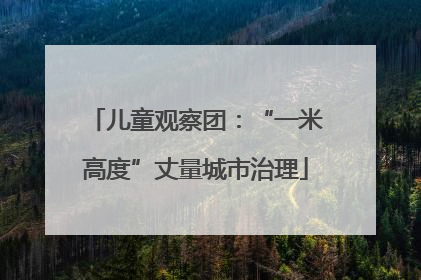 儿童观察团：“一米高度”丈量城市治理