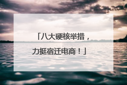 八大硬核举措，力挺宿迁电商！