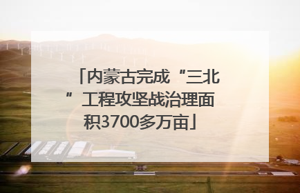 内蒙古完成“三北”工程攻坚战治理面积3700多万亩