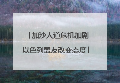 加沙人道危机加剧 以色列盟友改变态度
