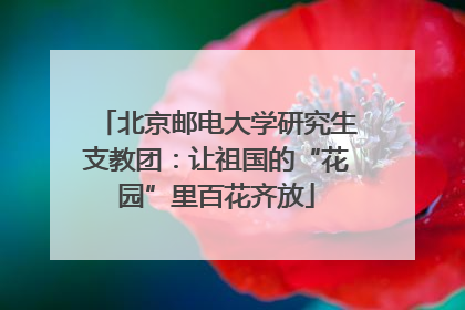北京邮电大学研究生支教团：让祖国的“花园”里百花齐放