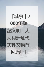 城事｜7000年仰韶文明：大河村遗址代表性文物首回原址