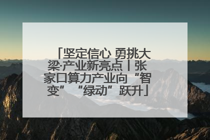 坚定信心 勇挑大梁·产业新亮点丨张家口算力产业向“智变”“绿动”跃升