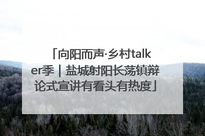 向阳而声·乡村talker季｜盐城射阳长荡镇辩论式宣讲有看头有热度