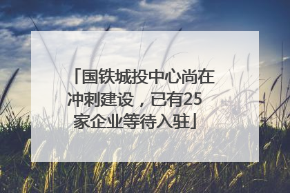 国铁城投中心尚在冲刺建设，已有25家企业等待入驻